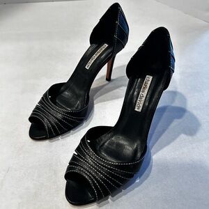 Charles David Peep Toe Heels Black Size 7
